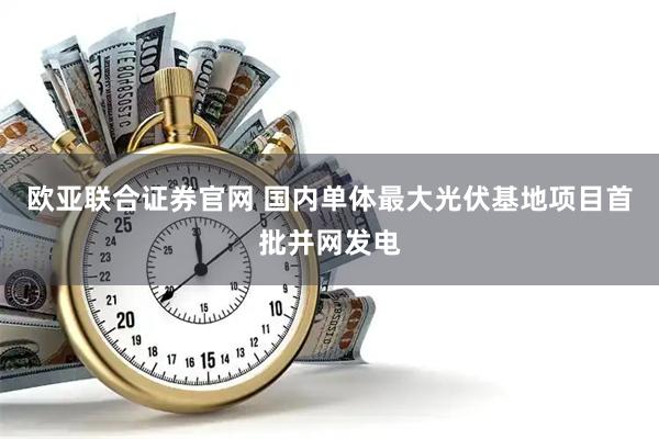 欧亚联合证券官网 国内单体最大光伏基地项目首批并网发电